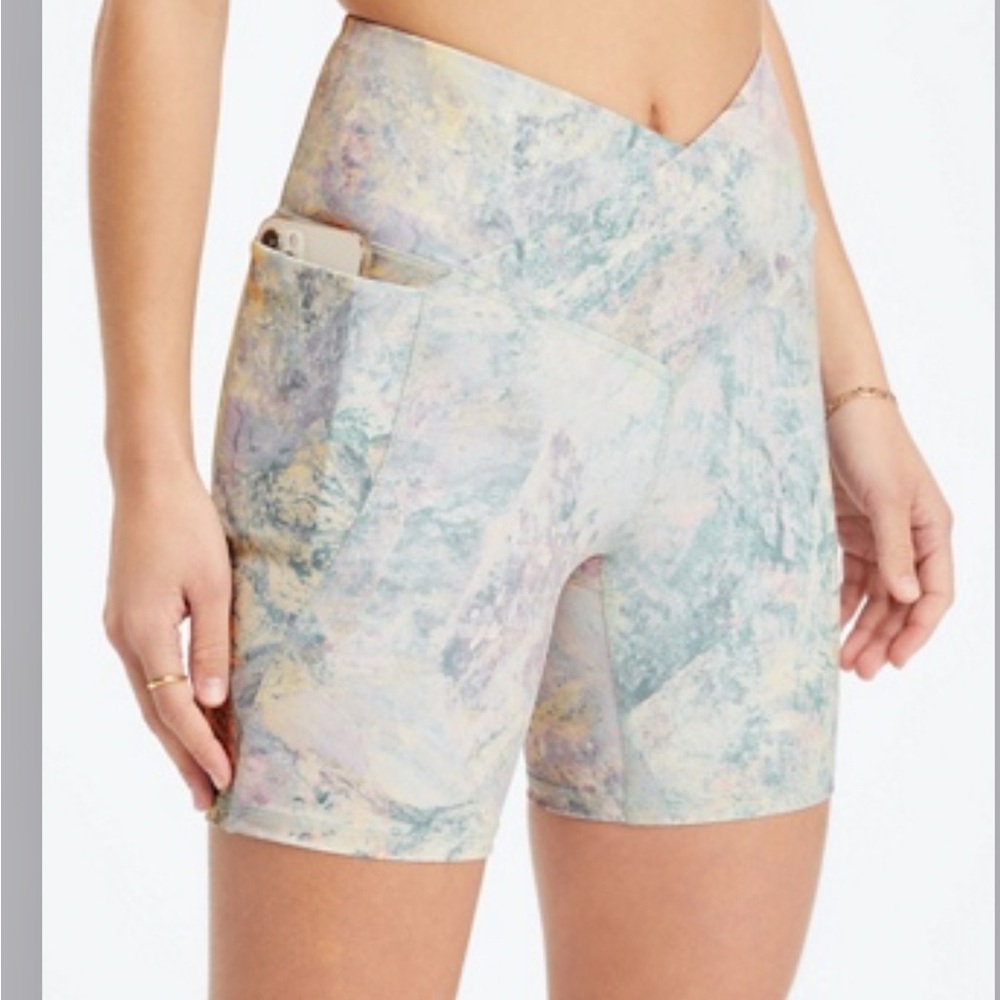 Fabletics Pastel Marble Bike Shorts